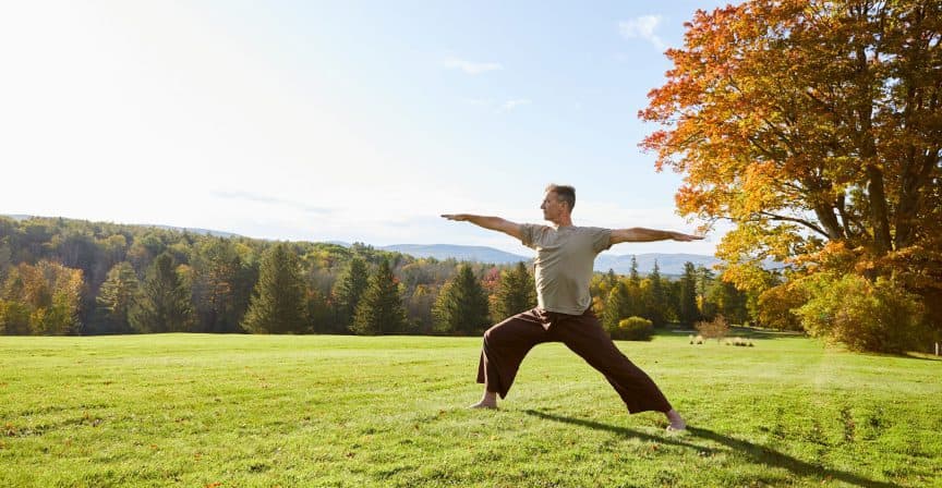 person doing yoga