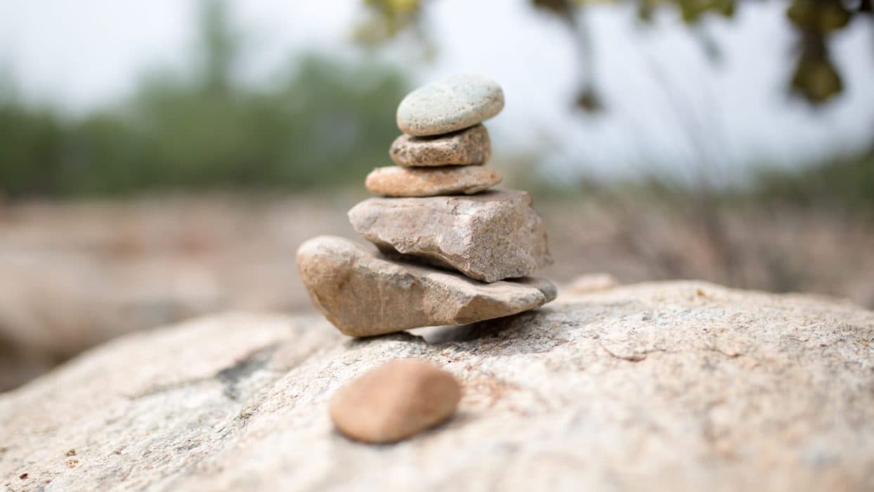 stack of rocks piled