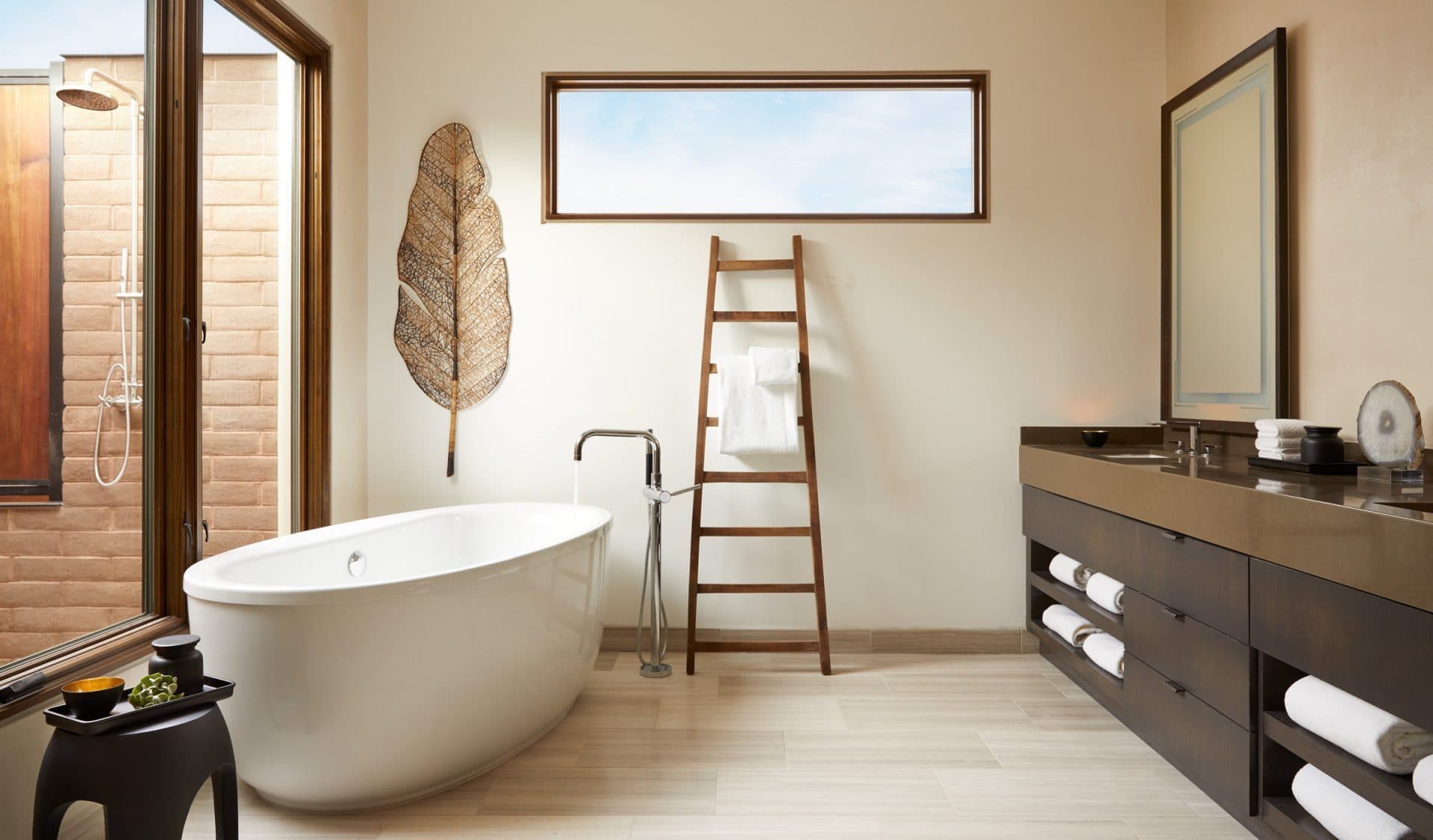 Beautiful bathroom with soak tub