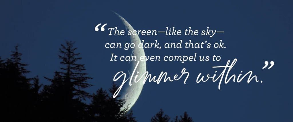 Moon image with quote