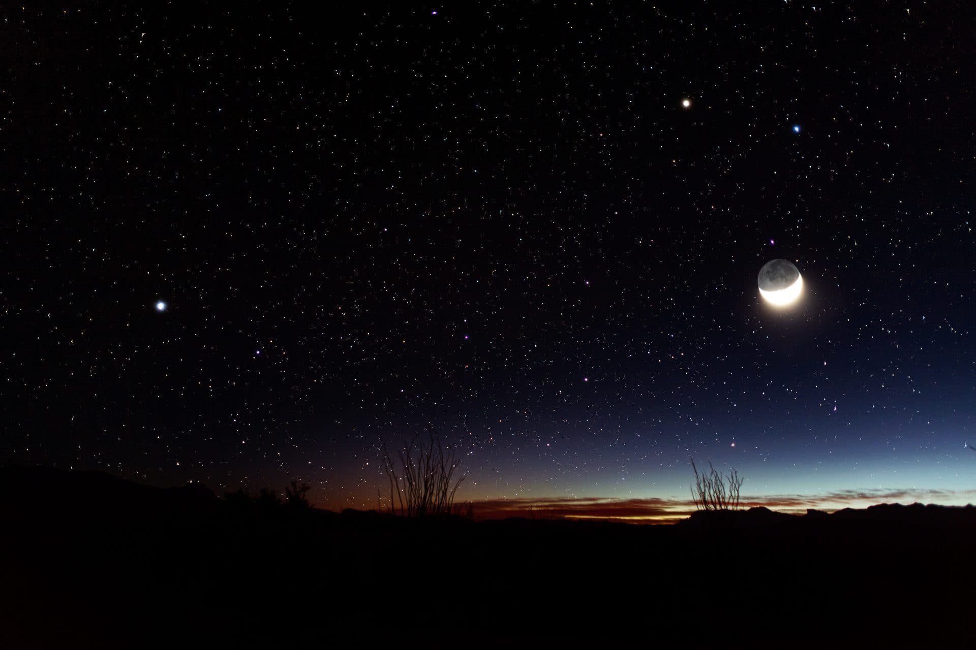 Moon eclipse night sky